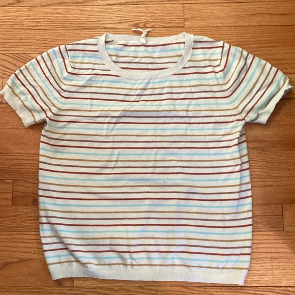 Teaberry & We Medium Striped Sweater Shirt - Picture 1 of 5